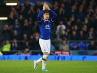 LIVERPOOL, ENGLAND - MAY 12:  Ross Barkley of Everton shows appreciation to the fans as he is subbed off during the Premier League match between Everton and Watford at Goodison Park on May 12, 2017 in Liverpool, England.  (Photo by Alex Livesey/Getty Images)